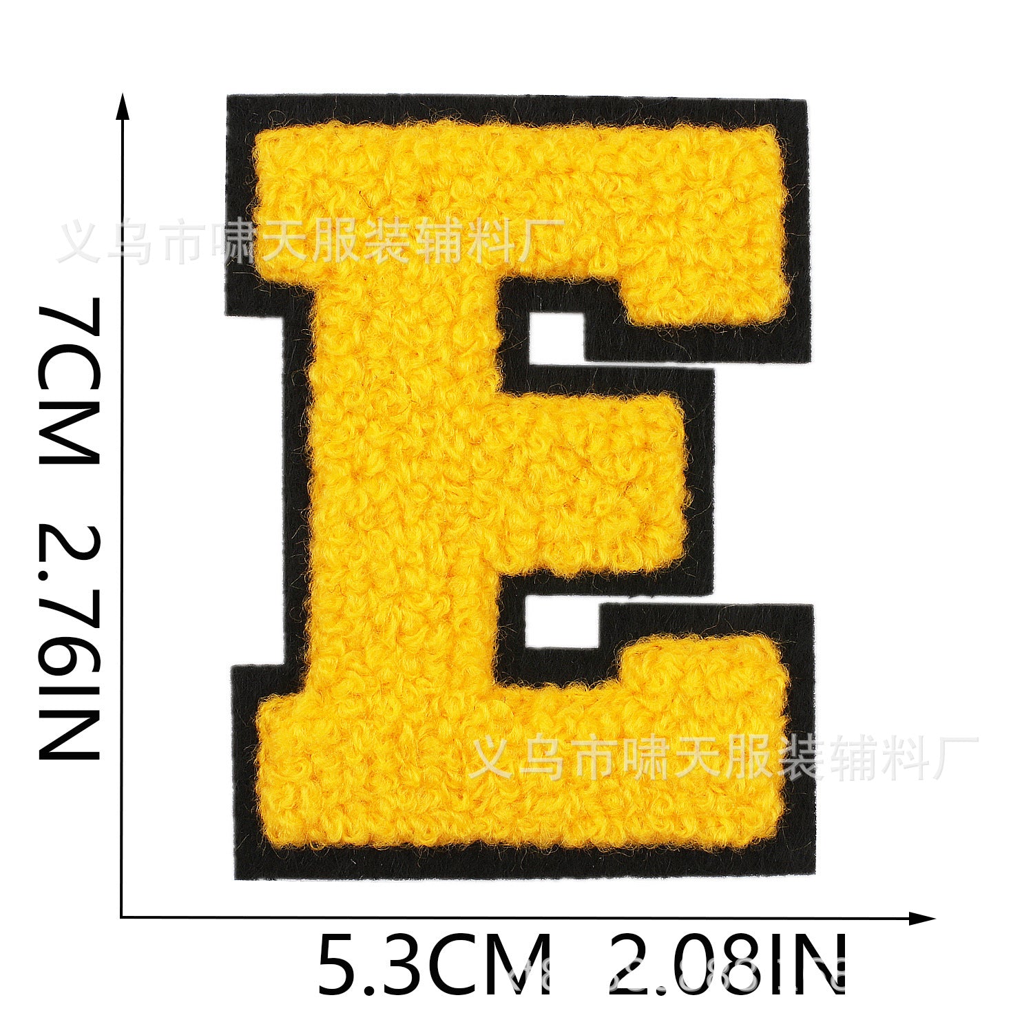 Wholesale Khaki English alphabet patch